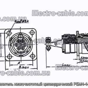 Соединитель низкочастотный цилиндрический РБМ4-4-2Ш2В - фотография № 1.