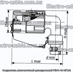 З&#39;єднувач низькочастотний циліндричний РБН1-16-18Г2-В - фотографія №1.