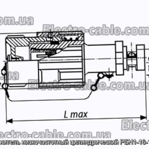 З&#39;єднувач низькочастотний циліндричний РБН1-16-18Г4-В - фотографія №1.