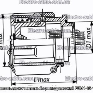 З&#39;єднувач низькочастотний циліндричний РБН1-16-18Ш1-В - фотографія №1.