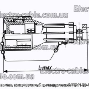 Соединитель низкочастотный цилиндрический РБН1-20-18Г3-В - фотография № 1.