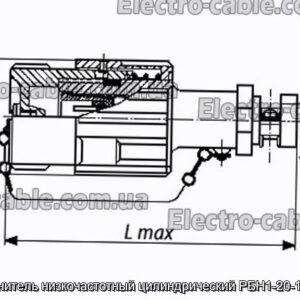 Соединитель низкочастотный цилиндрический РБН1-20-18Ш4-В - фотография № 1.