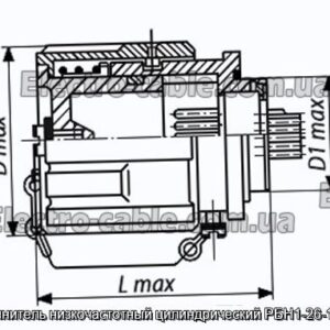 Соединитель низкочастотный цилиндрический РБН1-26-18Г1-В - фотография № 1.