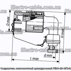 Соединитель низкочастотный цилиндрический РБН1-26-18Г2-В - фотография № 1.