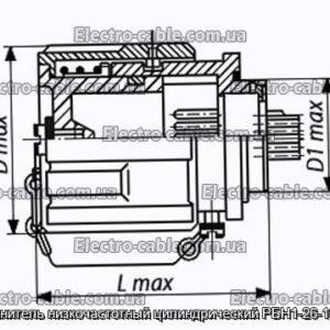 Соединитель низкочастотный цилиндрический РБН1-26-18Ш1-В - фотография № 1.