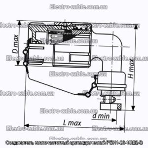 Соединитель низкочастотный цилиндрический РБН1-26-18Ш2-В - фотография № 1.