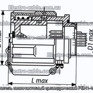 Соединитель низкочастотный цилиндрический РБН1-4-5Ш1-В - фотография № 1.