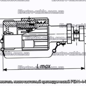 Соединитель низкочастотный цилиндрический РБН1-4-5Ш4-В - фотография № 1.