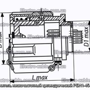 Соединитель низкочастотный цилиндрический РБН1-45-2Ш1-В - фотография № 1.