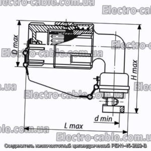 Соединитель низкочастотный цилиндрический РБН1-45-2Ш2-В - фотография № 1.