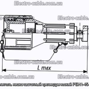 Соединитель низкочастотный цилиндрический РБН1-45-2Ш3-В - фотография № 1.