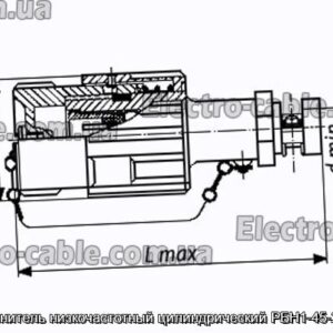 Соединитель низкочастотный цилиндрический РБН1-45-2Ш4-В - фотография № 1.