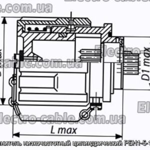 Соединитель низкочастотный цилиндрический РБН1-5-19Г1-В - фотография № 1.