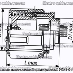 Соединитель низкочастотный цилиндрический РБН1-5-19Ш1-В - фотография № 1.
