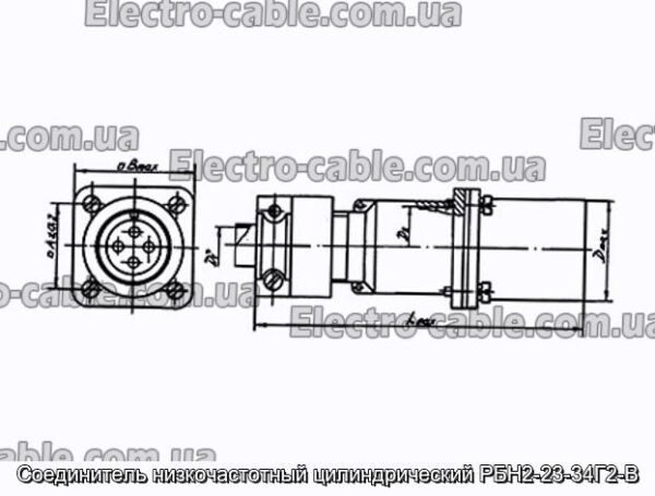 З&#39;єднувач низькочастотний циліндричний РБН2-23-34Г2-В - фотографія №1.
