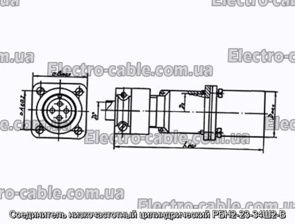 З&#39;єднувач низькочастотний циліндричний РБН2-23-34Ш2-В - фотографія №1.