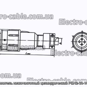 З&#39;єднувач низькочастотний циліндричний РБН2-30-18Ш7-В - фотографія №1.