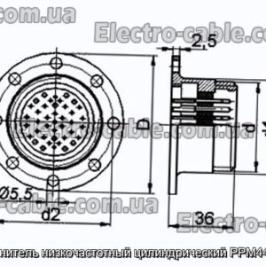 Соединитель низкочастотный цилиндрический РРМ44-4-1-В - фотография № 1.