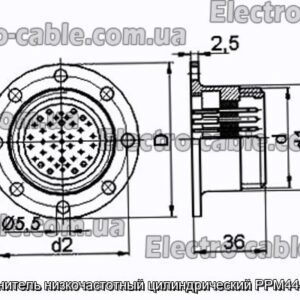 Соединитель низкочастотный цилиндрический РРМ44-50-2-B - фотография № 1.