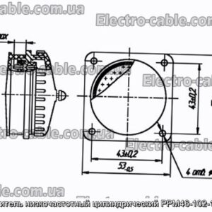 Соединитель низкочастотный цилиндрический РРМ46-102-1Г1В2-В - фотография № 1.