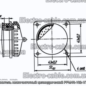 Соединитель низкочастотный цилиндрический РРМ46-102-1Г1В7-В - фотография № 1.