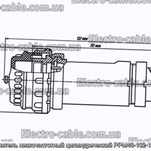 З&#39;єднувач низькочастотний циліндричний РРМ46-102-1Г6А8-В - фотографія №1.