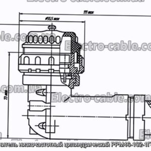 З&#39;єднувач низькочастотний циліндричний РРМ46-102-1Г8А13-В - фотографія №1.