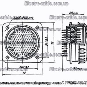 Соединитель низкочастотный цилиндрический РРМ47-102-2Ш1А3-В - фотография № 1.