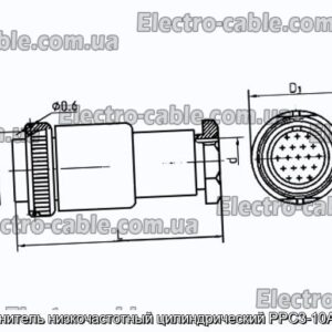 Соединитель низкочастотный цилиндрический РРС3-10А-7-2-Э - фотография № 1.