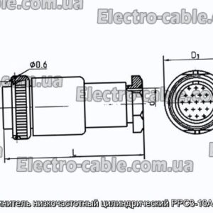 Соединитель низкочастотный цилиндрический РРС3-10А-7-4-В - фотография № 1.