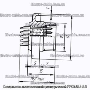 Соединитель низкочастотный цилиндрический РРС3-50-1-6-В - фотография № 1.