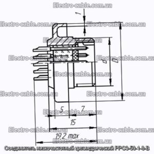 Соединитель низкочастотный цилиндрический РРС3-50-1-8-В - фотография № 1.