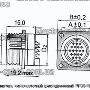 Соединитель низкочастотный цилиндрический РРС5-10-1-1-В - фотография № 1.