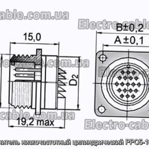 Соединитель низкочастотный цилиндрический РРС5-10-1-2-В - фотография № 1.