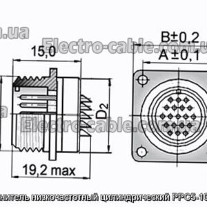 Соединитель низкочастотный цилиндрический РРС5-10-1-3-В - фотография № 1.