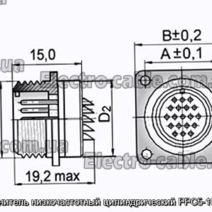 Соединитель низкочастотный цилиндрический РРС5-10-1-5-В - фотография № 1.