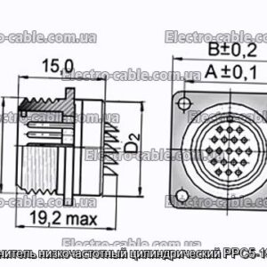 Соединитель низкочастотный цилиндрический РРС5-19-1-2-В - фотография № 1.