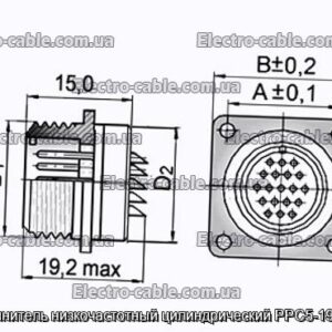 Соединитель низкочастотный цилиндрический РРС5-19-1-3-В - фотография № 1.