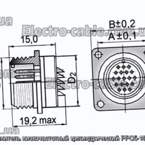 Соединитель низкочастотный цилиндрический РРС5-19-1-4-В - фотография № 1.