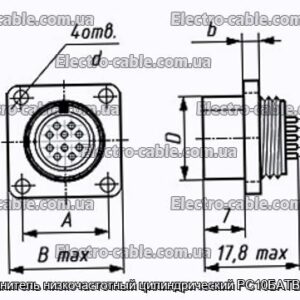 Соединитель низкочастотный цилиндрический РС10БАТВ вилка - фотография № 1.