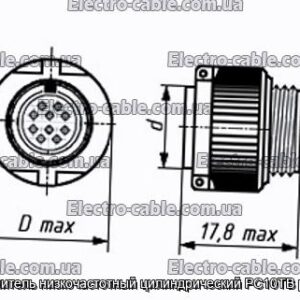 Соединитель низкочастотный цилиндрический РС10ТВ розетка - фотография № 1.