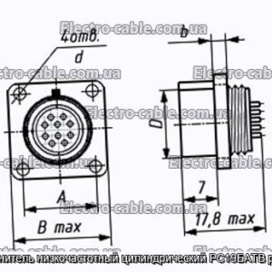 Соединитель низкочастотный цилиндрический РС19БАТВ розетка - фотография № 1.