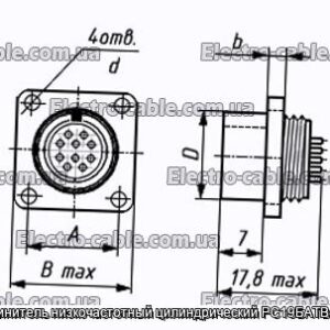 Соединитель низкочастотный цилиндрический РС19БАТВ вилка - фотография № 1.