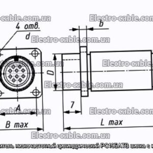 Соединитель низкочастотный цилиндрический РС19БАТВ вилка с кожухом - фотография № 1.