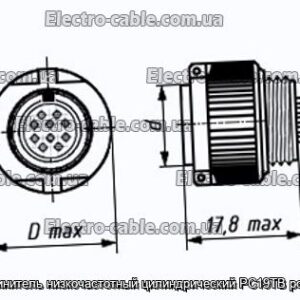 Соединитель низкочастотный цилиндрический РС19ТВ розетка - фотография № 1.