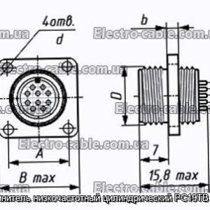 Соединитель низкочастотный цилиндрический РС19ТВ вилка - фотография № 1.