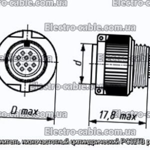 Соединитель низкочастотный цилиндрический РС32ТВ розетка - фотография № 1.