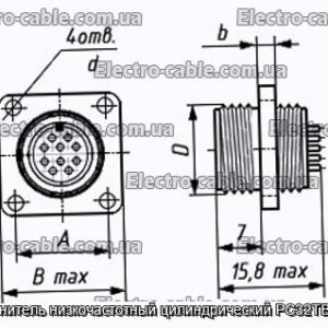 Соединитель низкочастотный цилиндрический РС32ТВ вилка - фотография № 1.