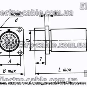 Соединитель низкочастотный цилиндрический РС7БАТВ розетка с кожухом - фотография № 1.