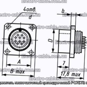 Соединитель низкочастотный цилиндрический РС7БТВ вилка - фотография № 1.